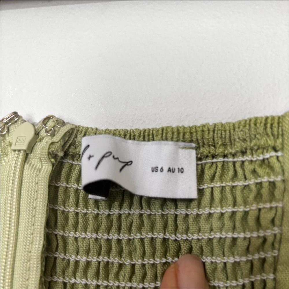 Petal & Pup Light Green Twist-Front Midi Dress - Picture 5 of 7